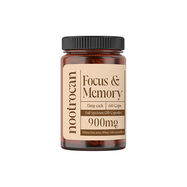 Nootrocan 900mg Full Spectrum CBD Nootropic Capsules - 60 Caps - Focus & Memory